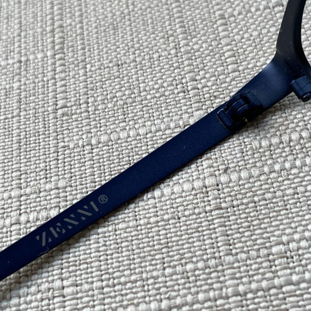 Zenni Eyeglasses Sunglasses Frame Navy Blue Tone Metal Glasses Frame - Picture 9 of 12